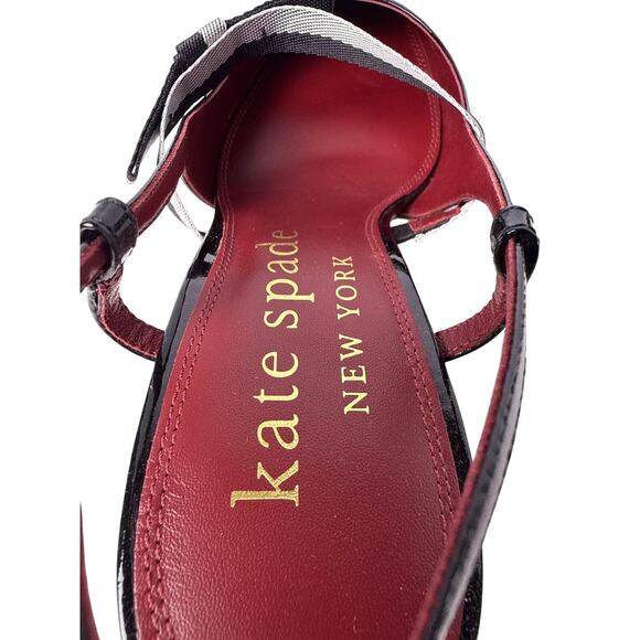 Kate Spade Maritza Slingback Heels Womens 10 M Black Patent Leather Pointed Toe - Picture 11 of 13